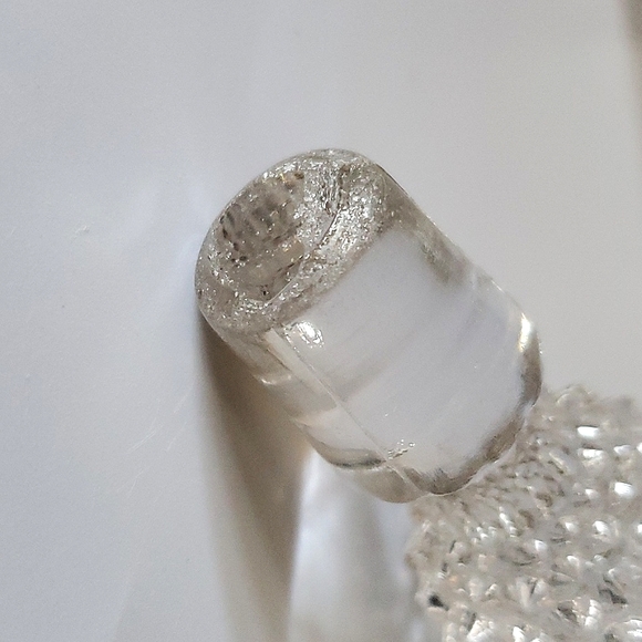 1890s "Dewdrop" Clear Hobnail Decanter w/ Handle by Model Flint Glass Co - Picture 6 of 14